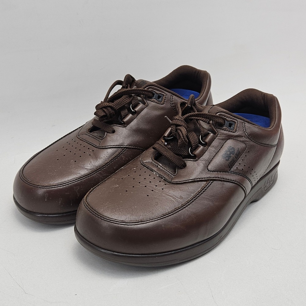 SAS Time Out Mens 10 WW Brown Leather Walking Extra Double Wide Tripad Comfort